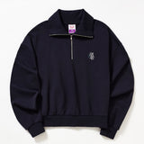 スモールロゴハーフジップアップスウェットシャツ / SMALL LOGO HALF ZIPUP SWEATSHIRT_NAVY