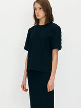 Puff crinkle top - Black (6699406819446)