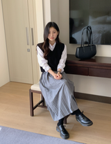 ライトVネックニットベスト(8color) (6677654077558)