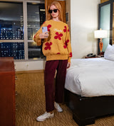 フラワーパターンジャガードニット / Flower pattern Jacquard Knit (4582471368822)