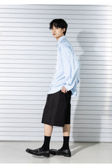 シルキーインシジョンプリーツシャツ / SILKY INCISON PLEATS SHIRTS