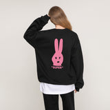 [UNISEX] Rabbit Face Clip Sweatshirt (6655523618934)
