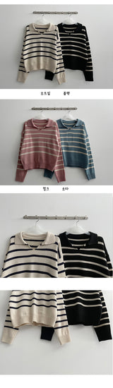 アティユニットカラーニットウェア / Atty Unit Price Collar Knitwear