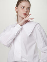 Double collar blouse - White (6671625519222)