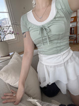 レイヤードリブノースリーブ / layered ribbed sleeveless