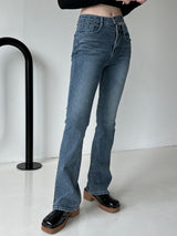 ウエストスリットブーツカットパンツ/no.2326 waist slit bootcut pants