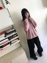 ヘッチスプリング アルパカウール リップネックニット
