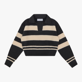 シンプルストライプカラーセーター / SIMPLE STRIPE COLLAR SWEATER