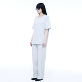 ウーヴン1/2ハーフTシャツクールグレー