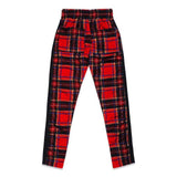 TZ PLAID TRACK PANTS - RED (6635088904310)