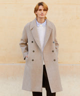 ウールブレンドオーバーサイズロングコート/RCH wool blended oversized long coat gray