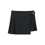 チェックプリーツラップスカート/0 9 check pleats wrap skirt - GREEN