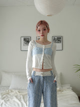 アイレットビスチェカーディガン/eyelet bustier cd - ivory