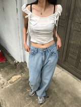 Wander brushed denim pants