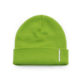 METAL LABEL KNIT BEANIE LIGHT GREEN