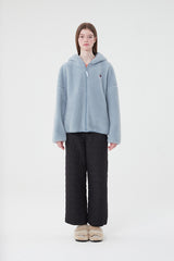 チェリーフリースフーディー付きジャンパー / CHERRY FLEECE HOODIE JUMPER [SKY]