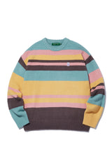 Bear Patch Multi Stripe Knit_Yellow (6678731063414)