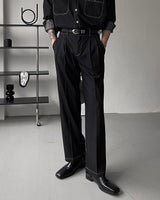 ECTフェイクデニムワイドパンツ / ECT Fake Denim Wide Pants (Set - Up / 1 color)