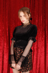 velvet ribbon blouse (6640089759862)