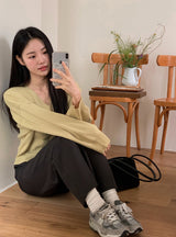 BC Simple V-neck Knit Cardigan (10color)