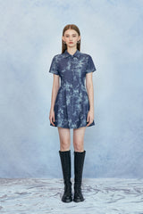 HIDE Tie Dye Denim Dress (Blue) (6570969596022)