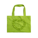 フリルハートミニバッグ / FRILL HEART MINI BAG, LIME PUNCH