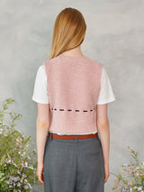 プチリボンニットベスト / Petite Ribbon Knit Vest (Pink)