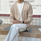 LMN Y-neck Cable Cardigan (9 colors)