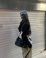 Crop hood knit