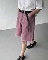 ピグメントバルミューダカッティングデニム / MG713 Pigment Bermuda Cutting Denim (3 colors)