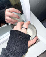 Silver star thin ring