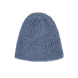 VA Brooch Soft Angora Beanie Cobalt
