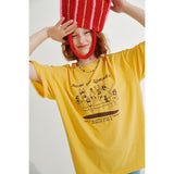 ダイビングプリントオーバーフィットTシャツ / DIVING PRINT OVERFIT T-SHIRT _ YELLOW