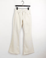 Habe low-rise slab cotton bootcut pants