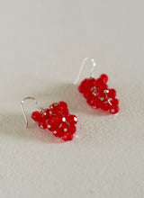 raspberry earring - red