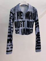 ニュースカラーTシャツ/NEWS COLLAR T-SHIRT