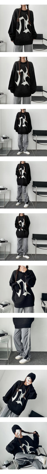 North Loose Boxy Vintage Round Knit