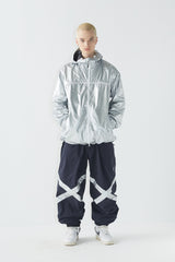 ラウンドラインフーデッドジャケット/BSR2223FWJK044 ROUND LINE HOODED JACKET SILVER