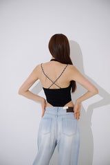 チェーンストラップボディスーツ/TOP(9358) Chain Strap Bodysuit