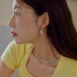 フラワーピアス/FLOWER BLUE EARRINGS