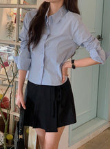 WT Pleated Wrapped Mini Skirt (2color)