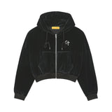 0 3 HATE Velvet Hoodie - BLACK (6626821701750)