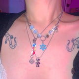Silver baby bear necklace (6673129734262)