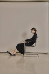 アンバランスニットドレス/UNBALANCED KNIT DRESS_BLACK