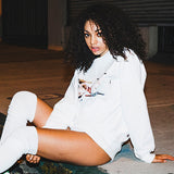 PLAY BOY Covers Logo Crewneck - White (6673066328182)