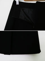 [SHOPPERMADE] マーガレットウールピンタックミニスカート（2色）