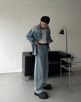 MONTH Brush Denim Shirt Jacket