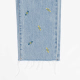 ワイドフィットキャンディ刺繡デニムパンツ/WIDE FIT CANDY EMBROIDERY DENIM PANTS