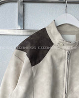 トレジャークロップドレーシングレザージャケット / OA Treasure Cropped Racing Leather Jacket (2 colors)
