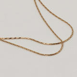 シルバーシンスレッドネックレス/SILVER THIN THREAD NECKLACE(CHOKER) (925 silver+gold plated / basic)